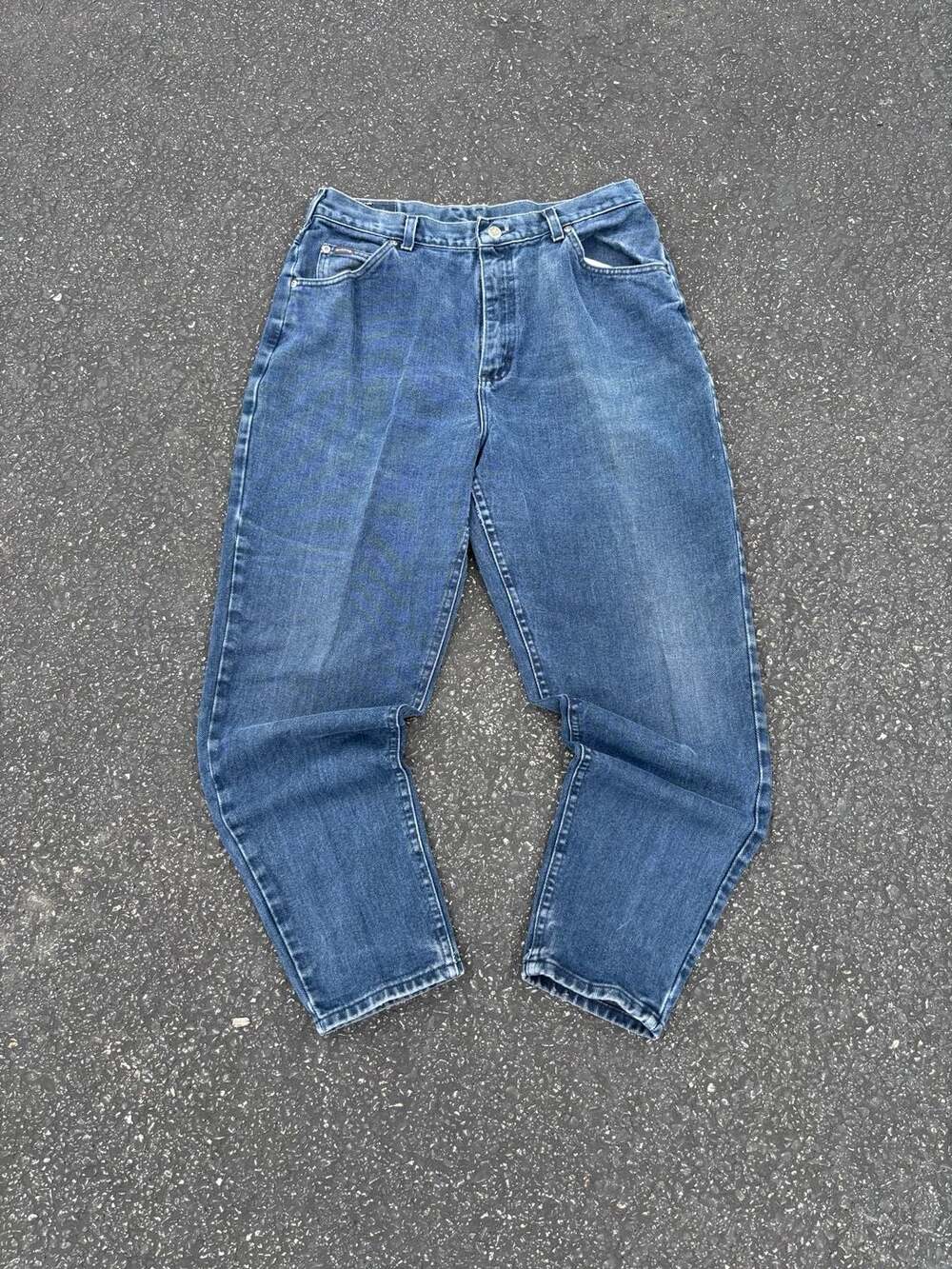 Vintage Riders by Lee Women's High Waisted Tapered Leg Denim Mom Jeans 32x29